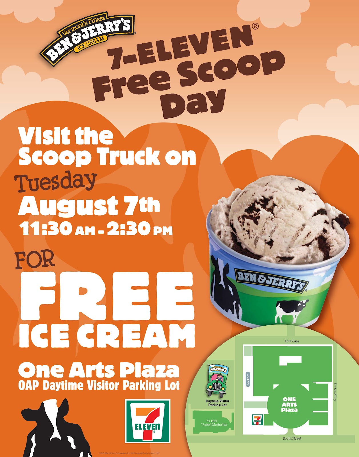 One Arts Plaza FREE Ice cream today