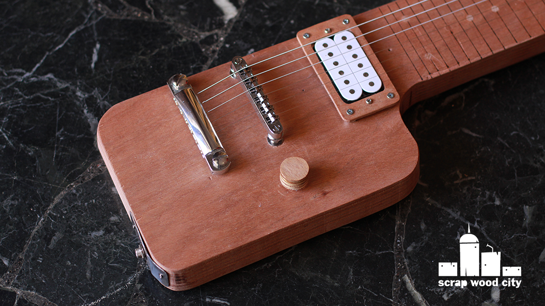 scrap wood city DIY electric lap steel guitar out of plywood