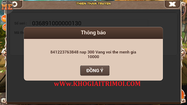 Hướng dẫn nạp Vàng trong game Thiên Thần Truyện Hướng dẫn nạp Vàng trong game Thiên Thần Truyện
