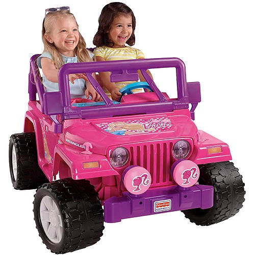 Fisher-Price Power Wheels Pink Barbie Jammin' Jeep 12-Volt Battery-Powered Ride-On