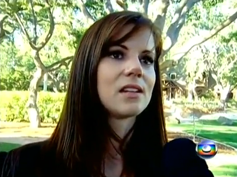 Here she is doing an interview ...