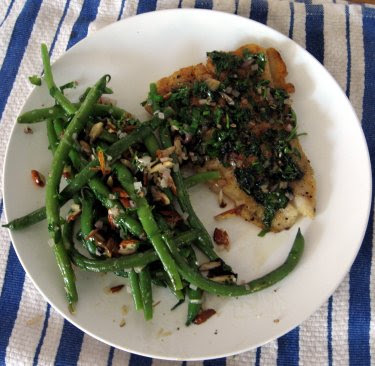 Sole meunière & green bean almondine