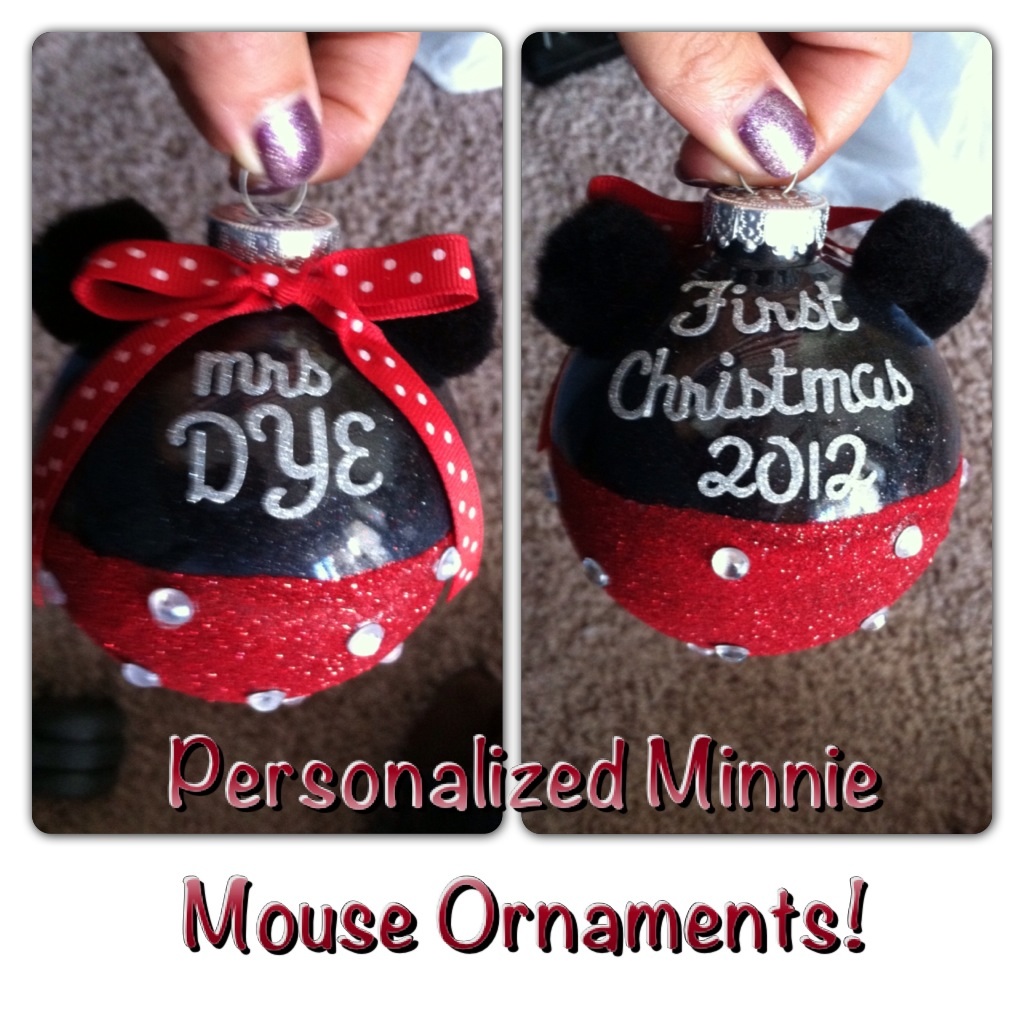 **No Place Like Home** Personalized Mickey And Minnie Mouse Ornaments