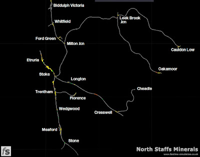 Fastline Simulation - North Staffs Minerals: Route Map