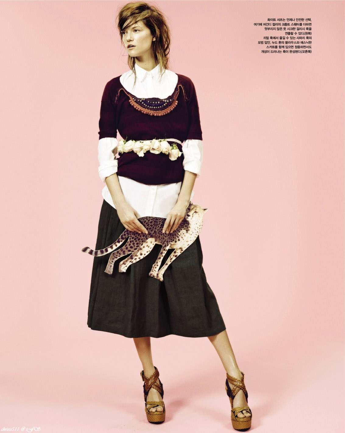 safari flower: kasia struss by rafael stahelin for vogue korea february