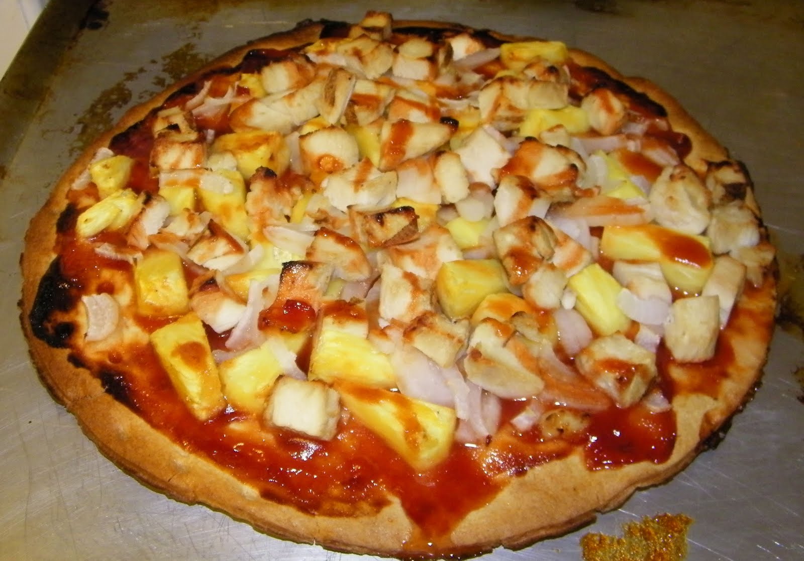 Costco Cuisine Pizza with Foster Farms Chicken Strips, Dole Pineapple