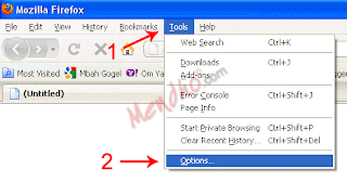 Setting proxy di Firefox Setting proxy di Firefox - Image by MeNDHo.com