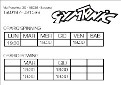 Planning corsi Spinning/Rowing