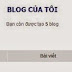 Hướng dẫn tạo và cài đặt Blog tại Tin.vn