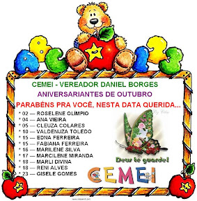 FELIZ ANIVERSÁRIO PARA VOCÊ DO MÊS DE OUTUBRO...