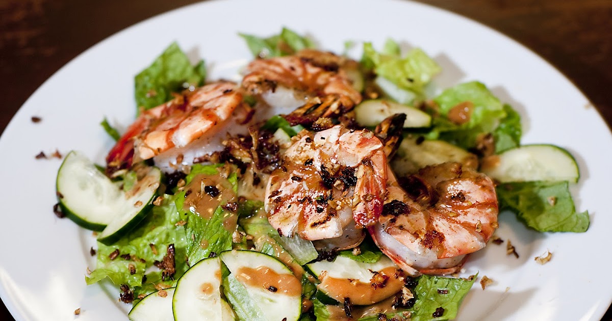 PanSeared Shrimp with Sesame Peanut Salad Saveory Kitchen
