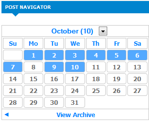 Arhcives Calendar for blogger