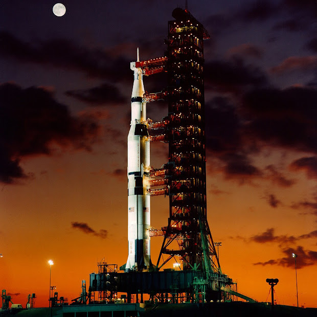 The first Saturn V rocket on launch pad 39A