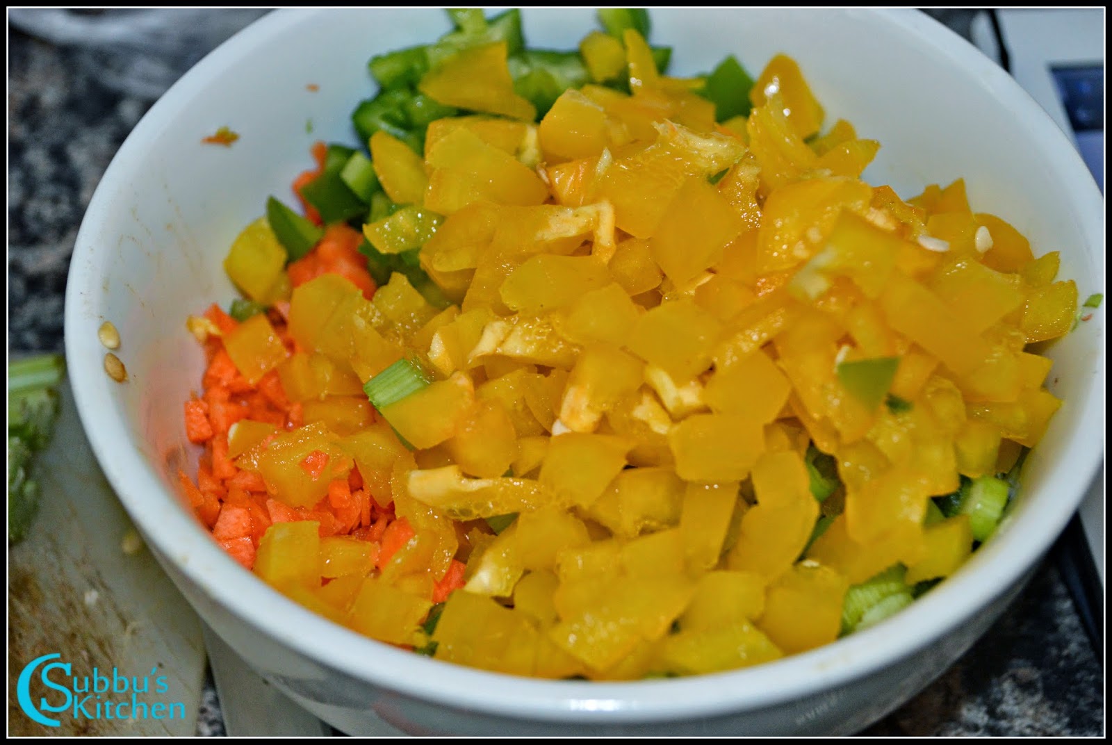 Chinese Vegetable Fried Rice Recipe Subbus Kitchen