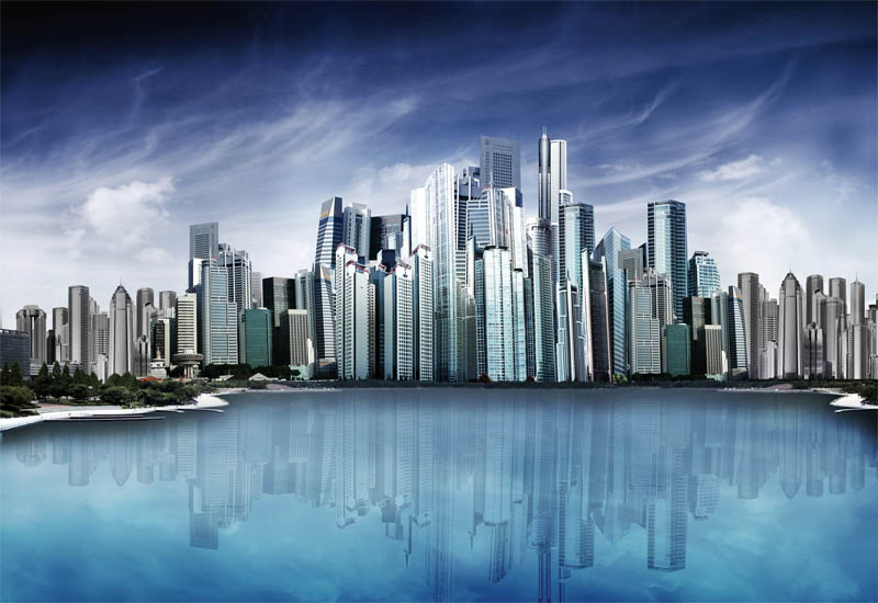 futuristic city skyline futuristic city skyline