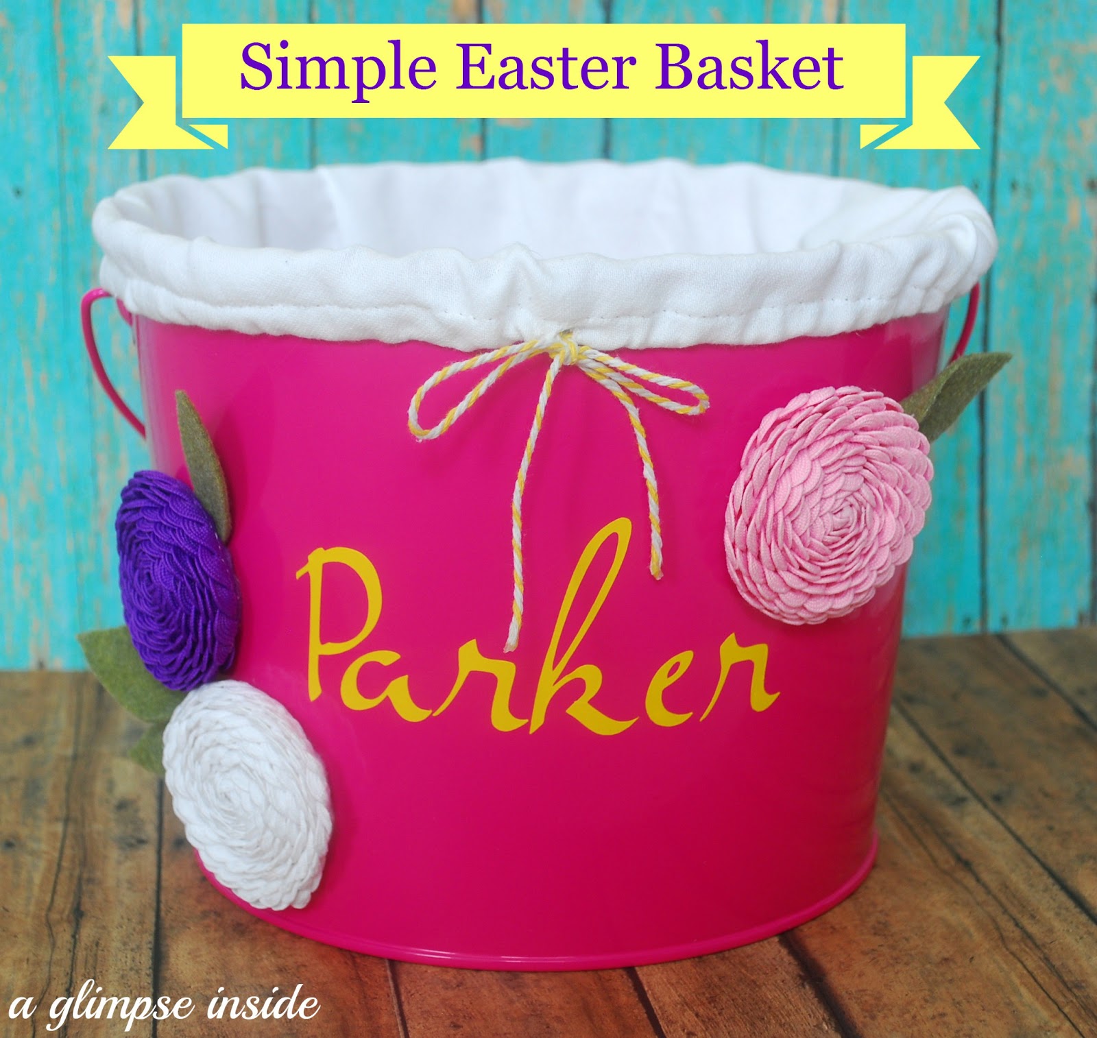 A Glimpse Inside Simple Easter Basket