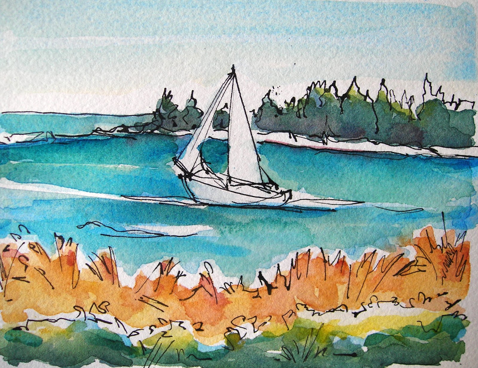 Sketchbook Wandering Learning to Paint