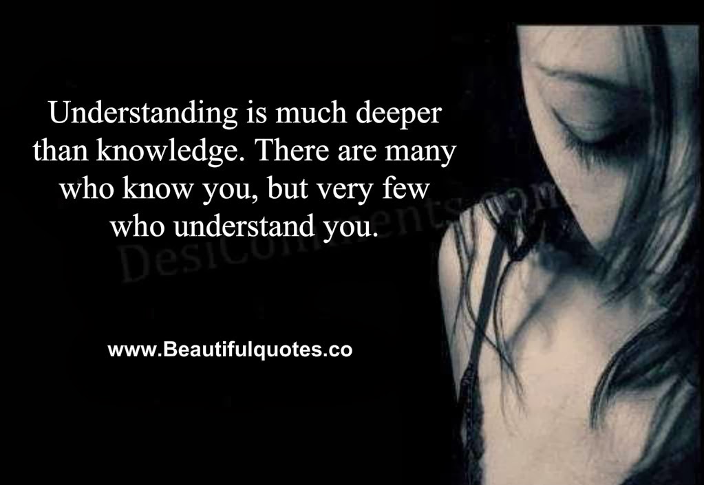Understanding is much deeper than knowledge