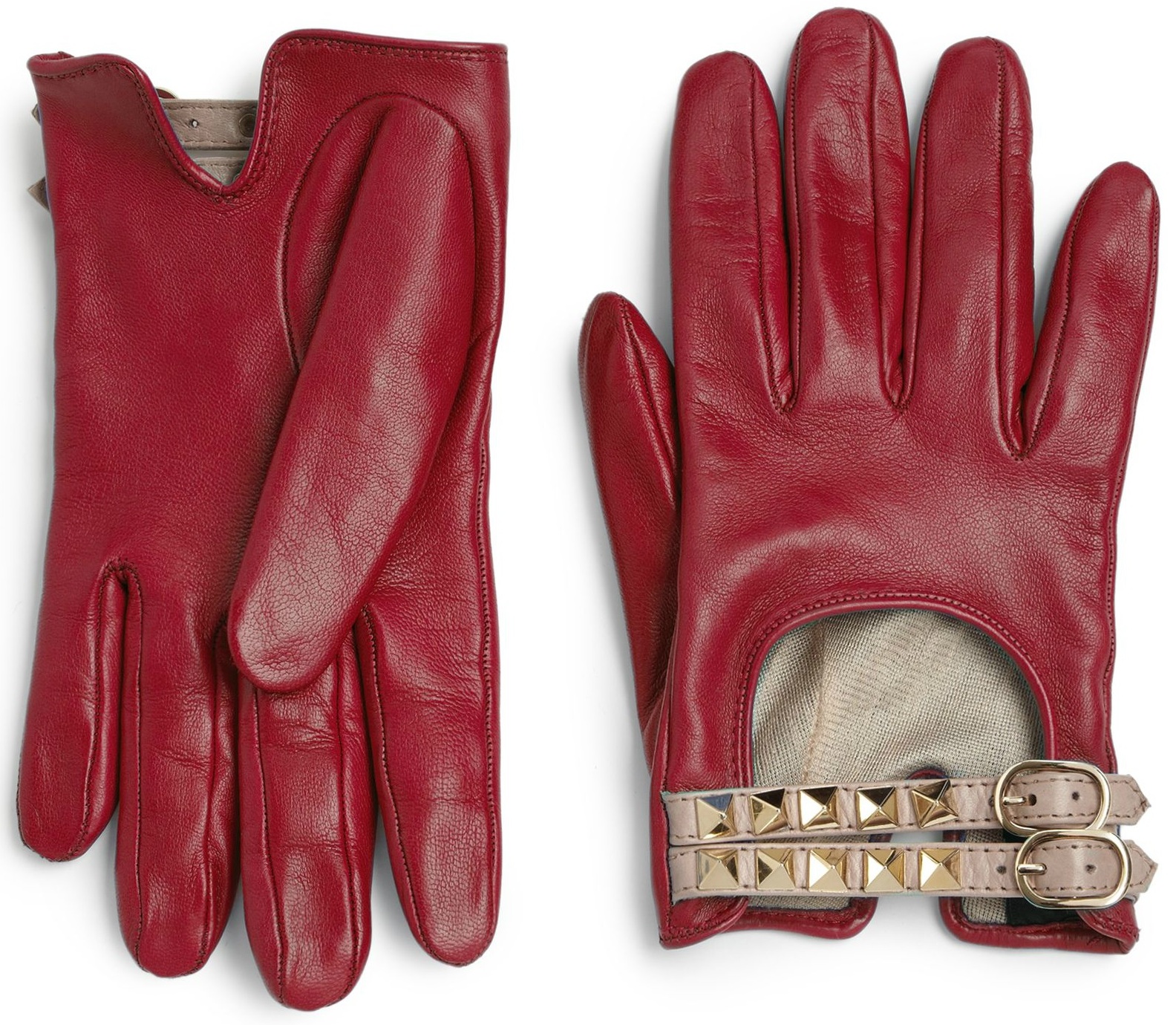 valentino rockstud gloves