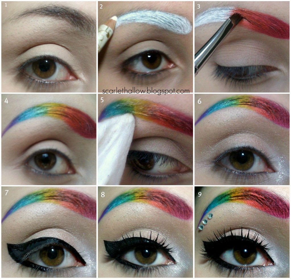 ScarletHallow Makeup Rainbow Brows