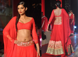  Sonam walks the ramp for Manish Malhotra at Colgate visible white Launch event