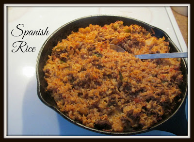 Spanish Rice in an Iron Skillet