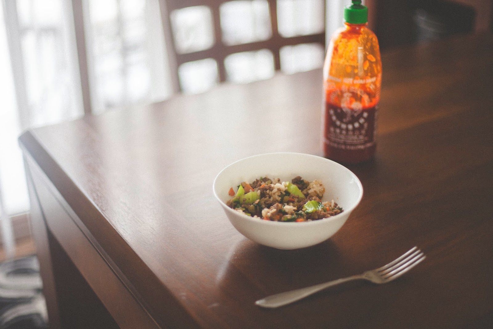 Asian-style Ground Beef with Vegetables.