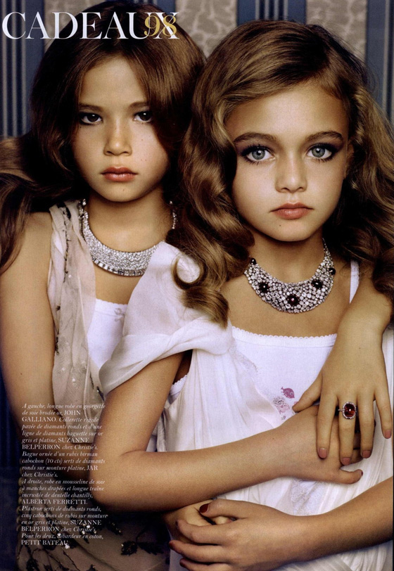 Young models in Vogue Paris.
