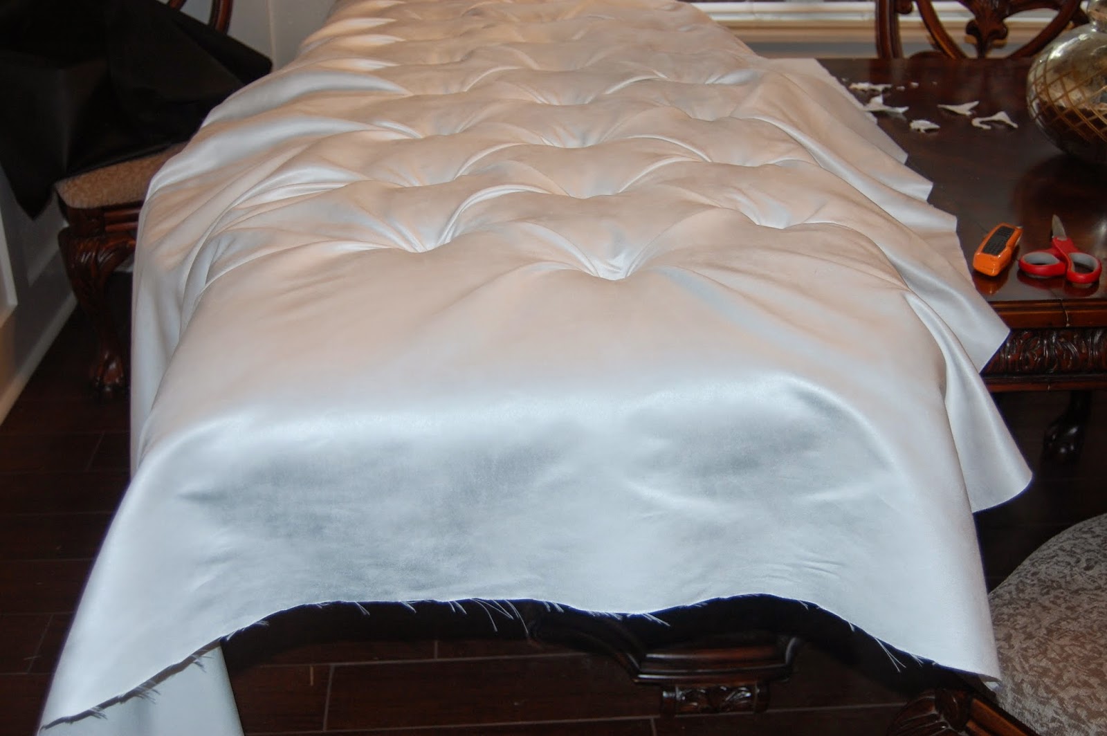 Classic Style Home DIY Project How to Recover a Tufted Headboard