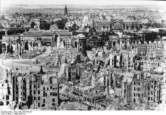Dresden after  American British bombimg