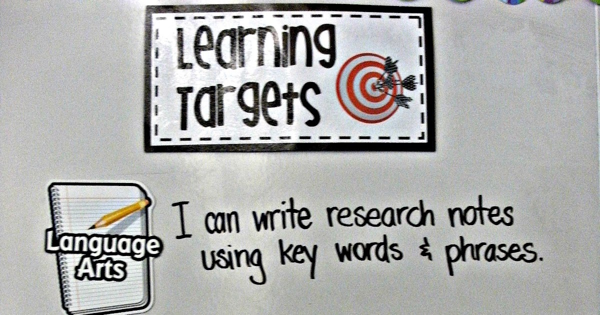 Learning Targets & Objectives - 3rd Grade Thoughts