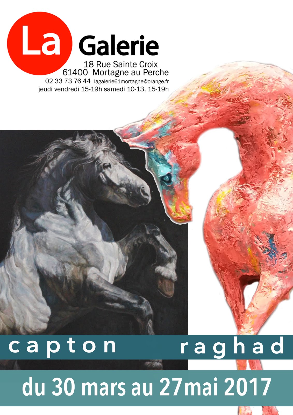 MORTAGNE AU PERCHE : LA GALERIE EXPOSE CAPTON ET RAGHAD