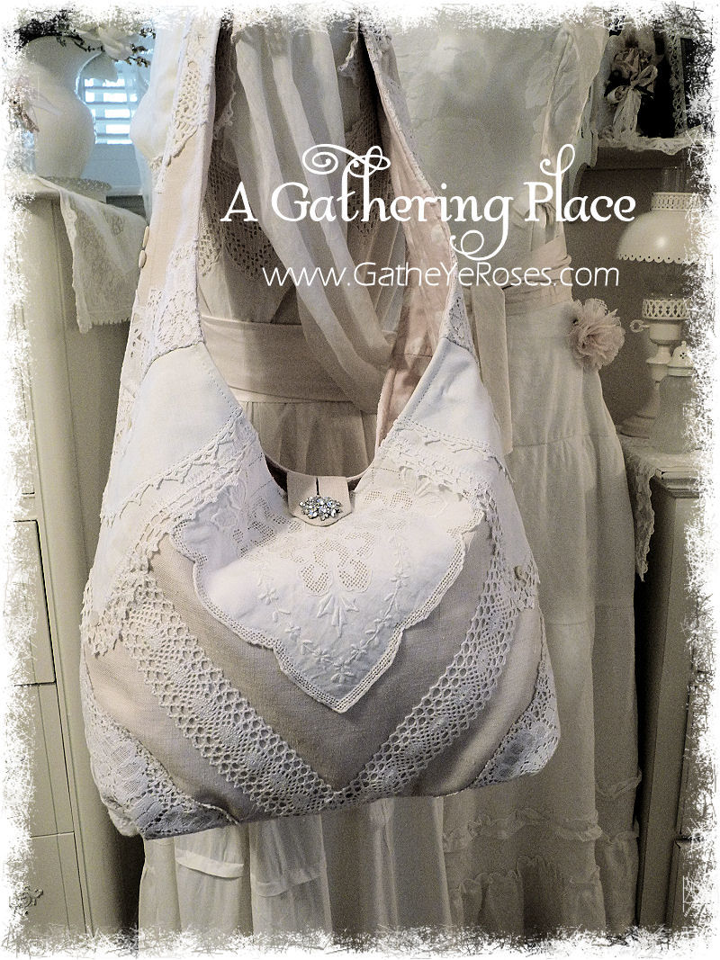 MAKING A TOTE BAG MADE OF VINTAGE LACES