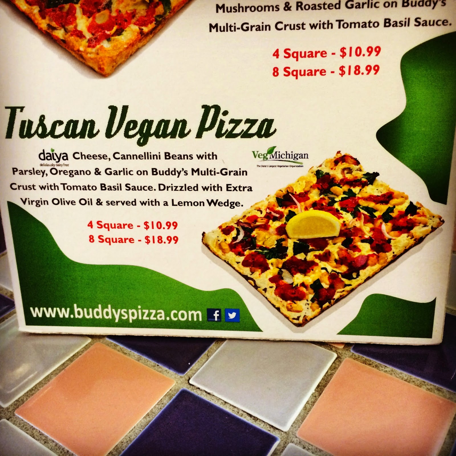 Buddy's Tuscan Vegan Pizza Vegetarian Detroit
