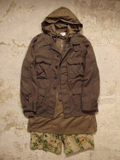 FWK by Engineered Garments Hooded Long Bush Shirt Short Sleeve Solid Spring/Summer 2015 SUNRISE MARKET