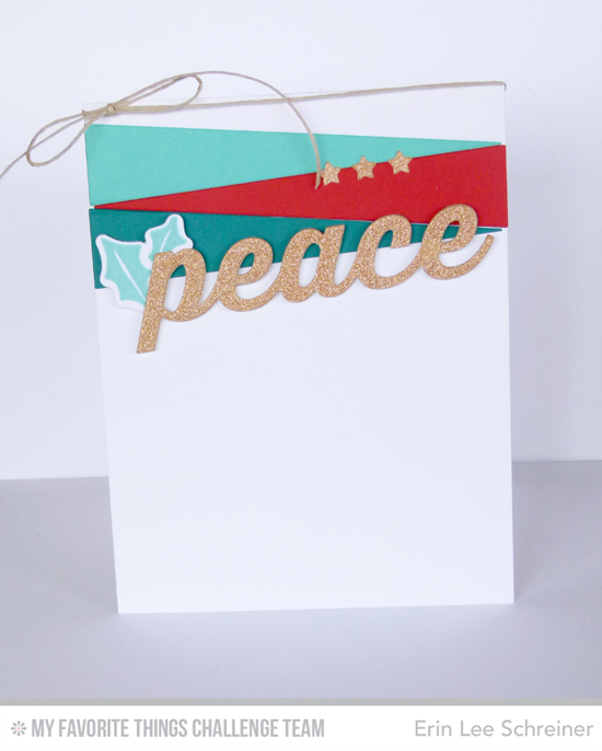 Peace Card by Erin Lee Schreiner featuring the Winter Warmth stamp set and Die-namics and the Peace, Love, Joy and Blueprints 25 Die-namics #mftstamps