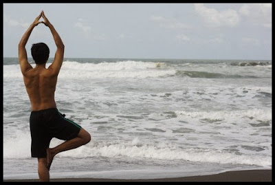 Yoga on the beach 2