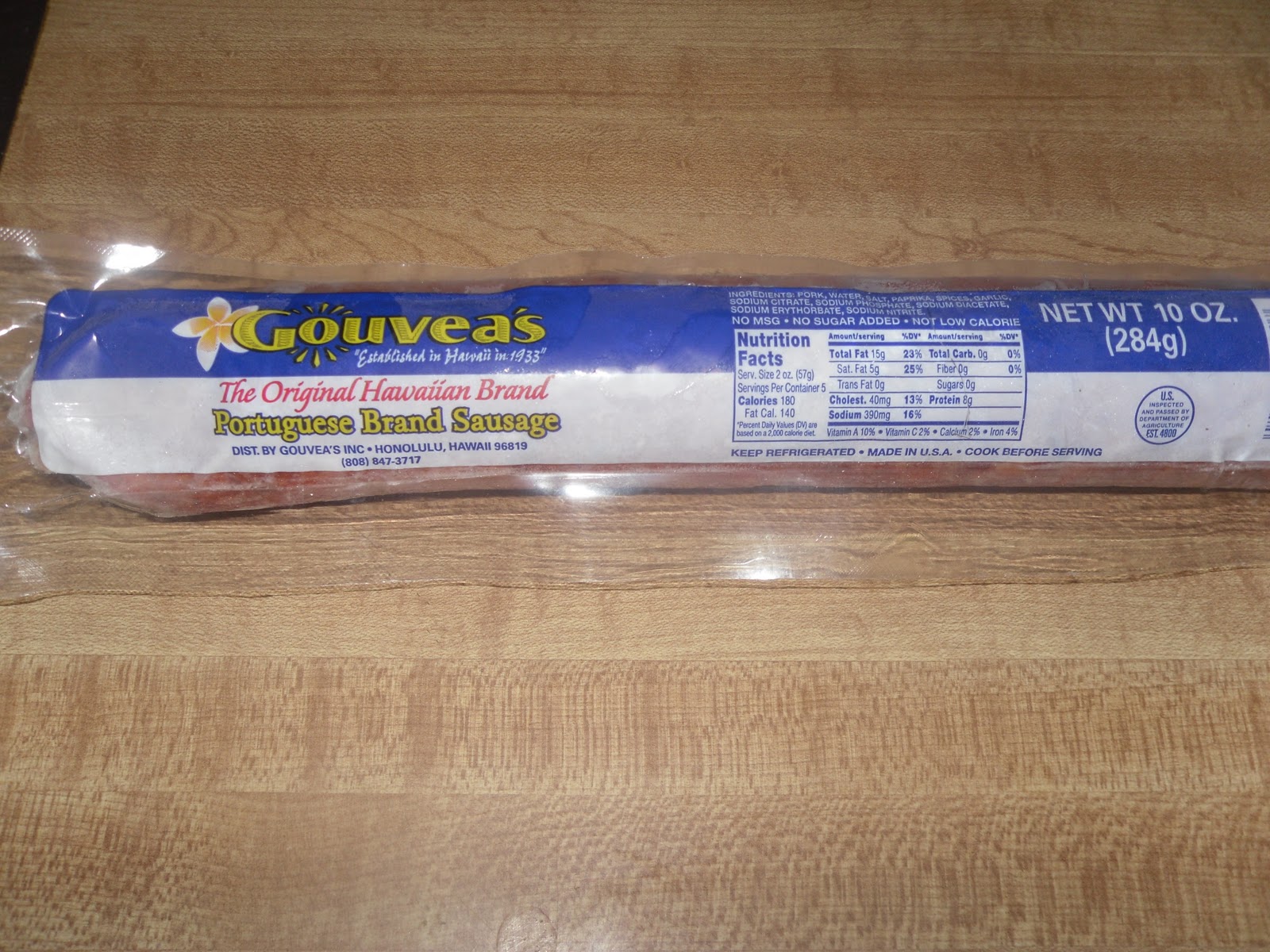 The Polynesian Kitchen Portuguese Sausage.Eggs.Rice.