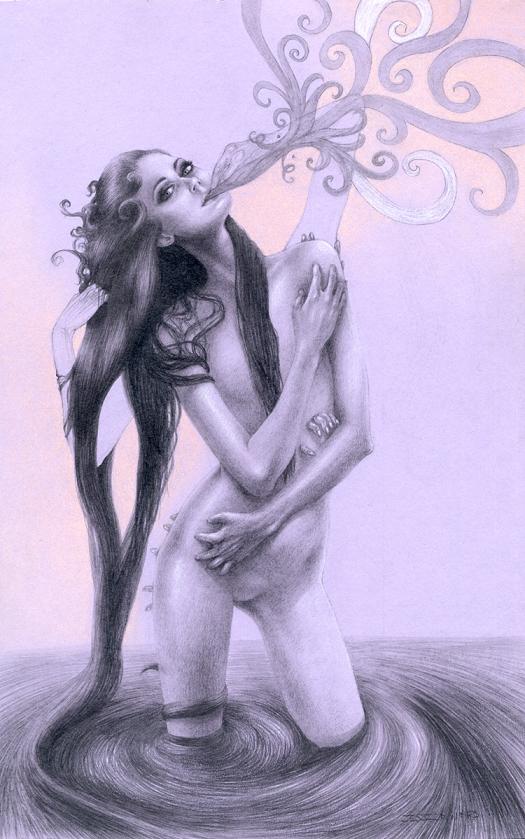 jessica ward ilustrações mulheres macabras grotescas