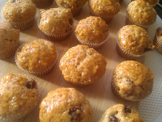 Cherry and Marmalade Muffins