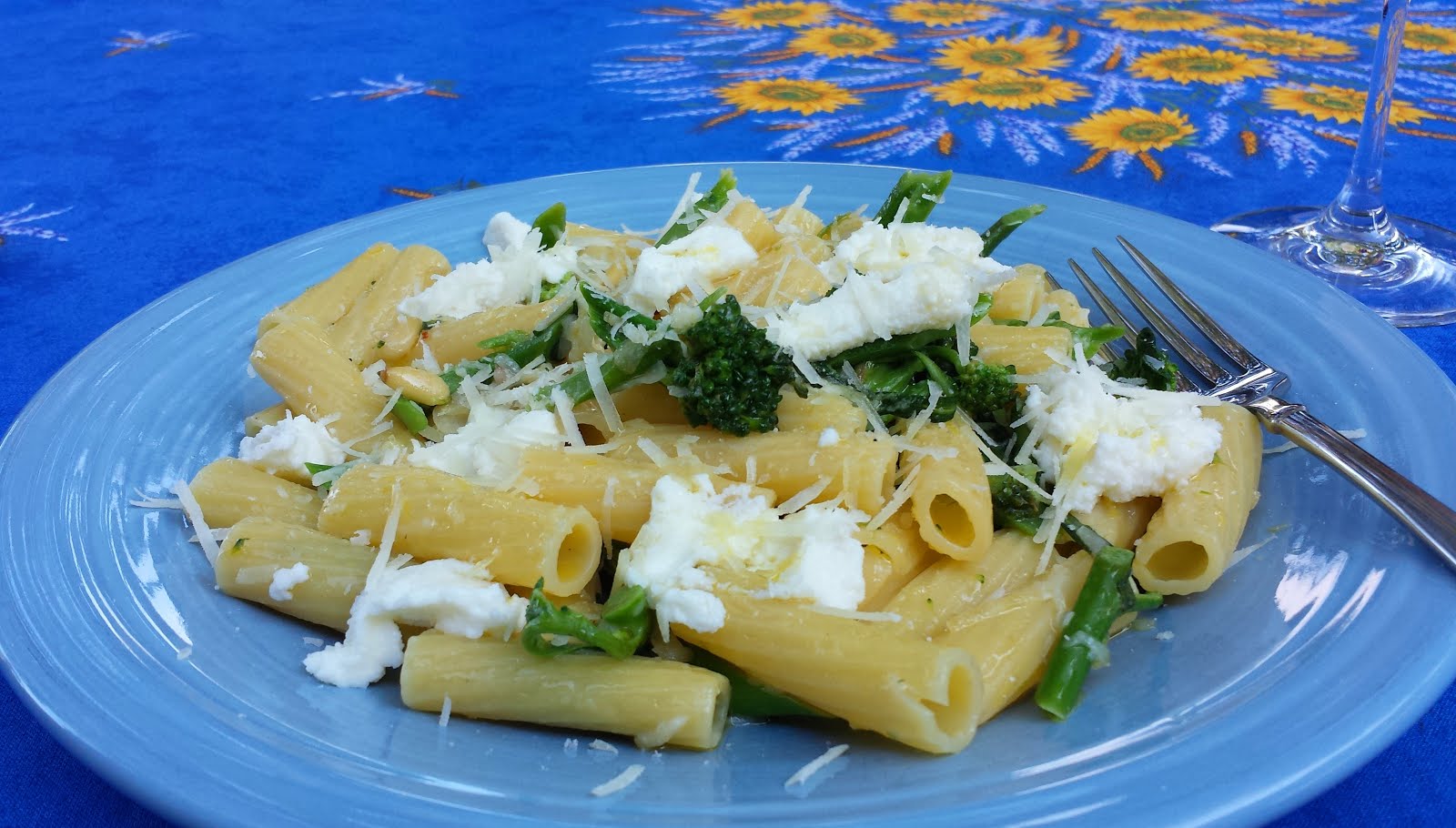 For Love of the Table Rigatoni with Broccolini, Garlic, Lemon & Ricotta