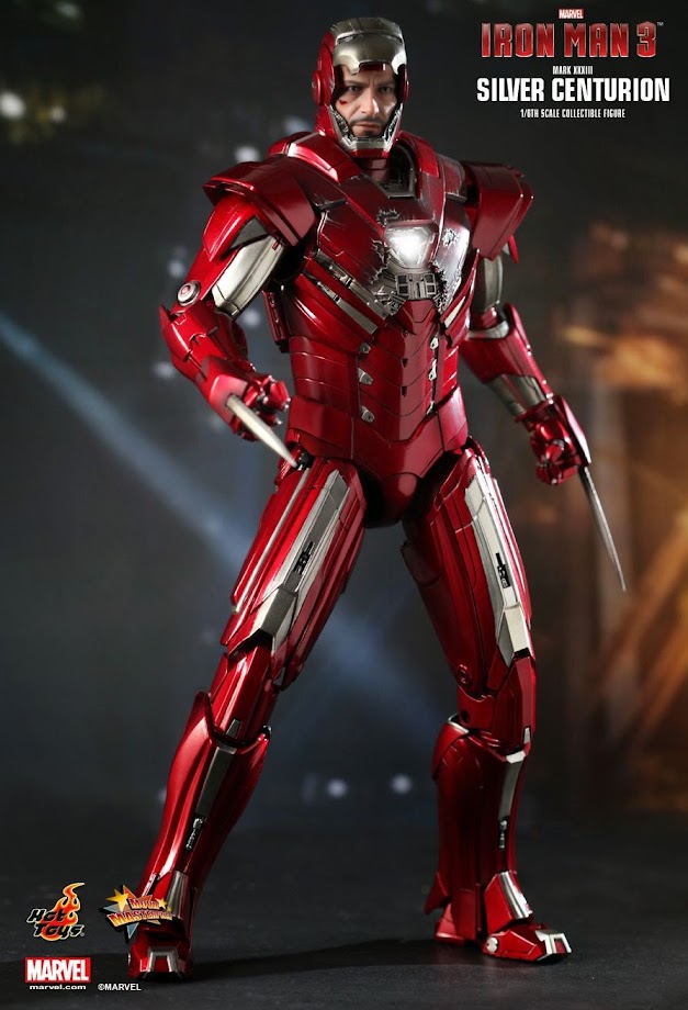 Hot Toys Iron Man 3 - 1/6th Scale Mark XXXIII Silver Centurion MMS