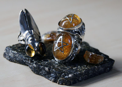 angel heart ring with superfly ring by alex streeter