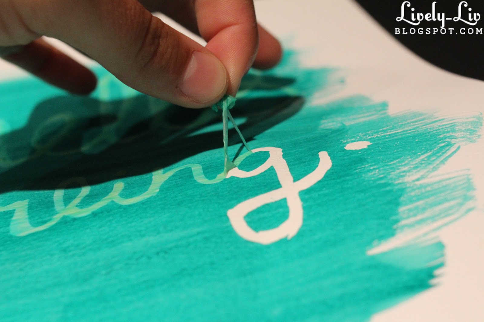 Lively Liv {diy project watercolor words}