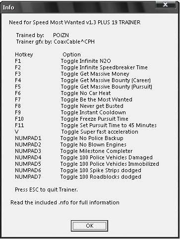 Need For Speed Most Wanted Black Edition Trainers
