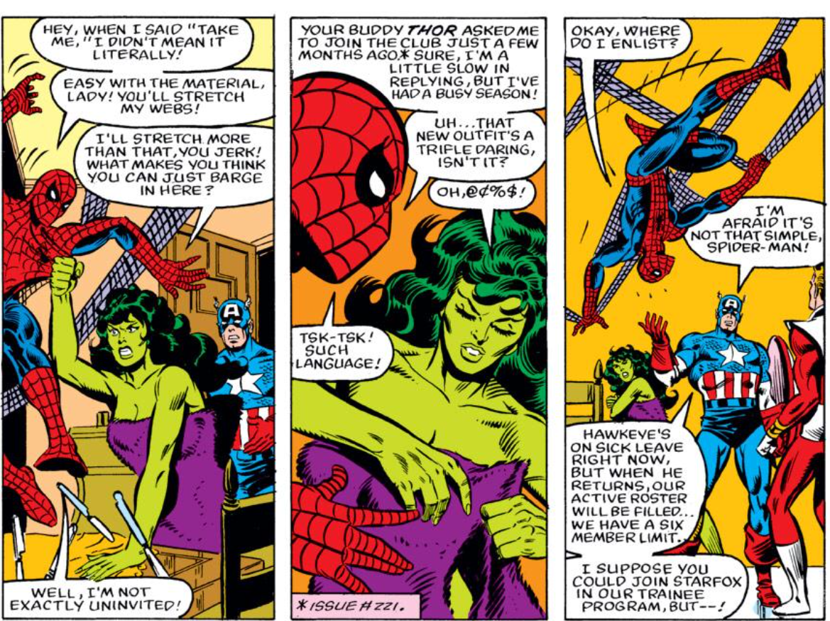 In Avenging Spider-Man, She-Hulk displayed the same anger towards... 
