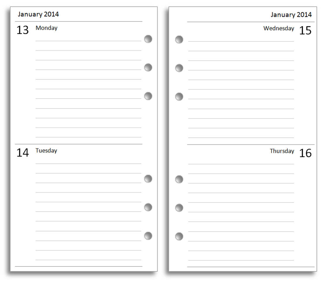microsoft word diary template