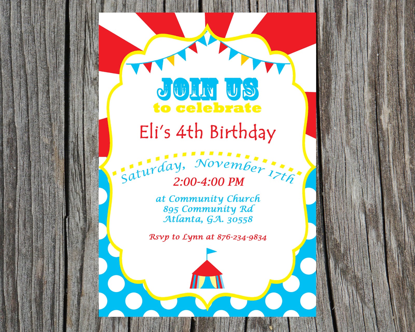 circus invitations