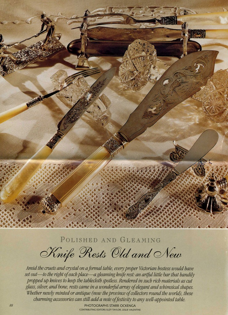 MARIETTE'S BACK TO BASICS {Victoria Magazine Knife Rests Old and New}