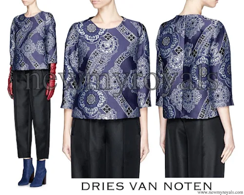Queen Mathilde wore DRIES VAN NOTEN Dress - AW15 